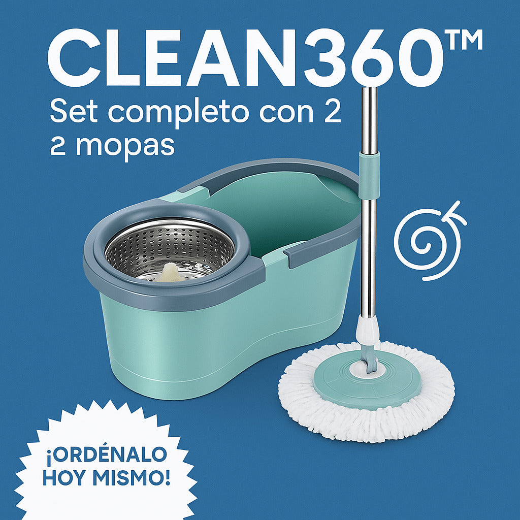 CLEAN360™ – EL TRAPEADOR INTELIGENTE CON ESCURRIDO GIRATORIO