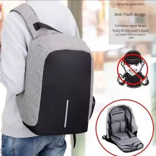 Bolso Mochila Antirrobo Con Cable Usb