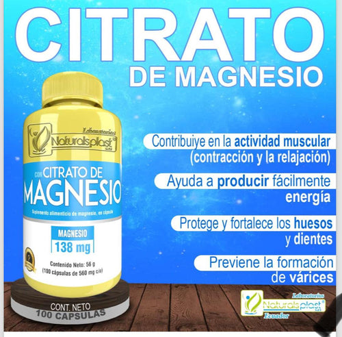 Citrato De Magnesio 100cap