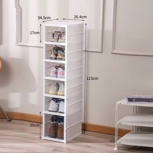 Zapatera Transparente de 6 Pisos